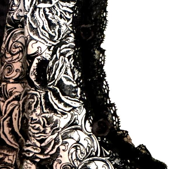 Super Nice Authentic Living Dead Souls Structured Top with lace and buckles - Picture 4 of 9